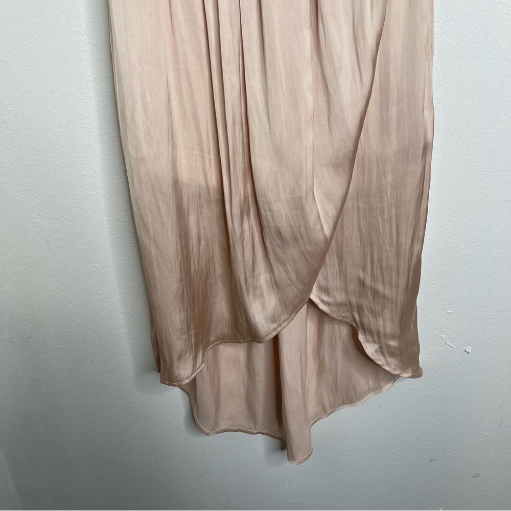 Lovers + Friends Night Lights Strapless Satin Midi Dress Champagne Sz XS Fairy - Picture 7 of 16